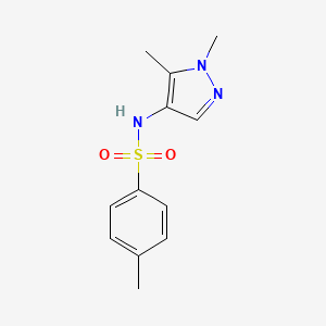 molecular formula C12H15N3O2S B10936786 N-(1,5-dimethyl-1H-pyrazol-4-yl)-4-methylbenzenesulfonamide 