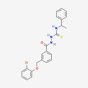 2-({3-[(2-bromophenoxy)methyl]phenyl}carbonyl)-N-(1-phenylethyl)hydrazinecarbothioamide