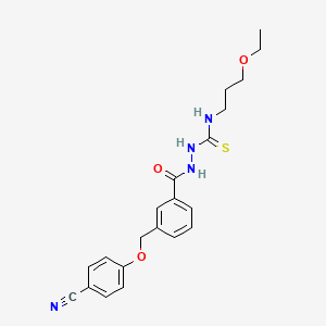 2-({3-[(4-cyanophenoxy)methyl]phenyl}carbonyl)-N-(3-ethoxypropyl)hydrazinecarbothioamide