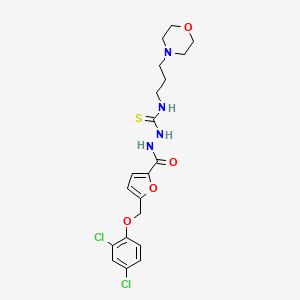 molecular formula C20H24Cl2N4O4S B10936819 2-({5-[(2,4-dichlorophenoxy)methyl]furan-2-yl}carbonyl)-N-[3-(morpholin-4-yl)propyl]hydrazinecarbothioamide 