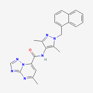 N-[3,5-dimethyl-1-(naphthalen-1-ylmethyl)-1H-pyrazol-4-yl]-5-methyl[1,2,4]triazolo[1,5-a]pyrimidine-7-carboxamide