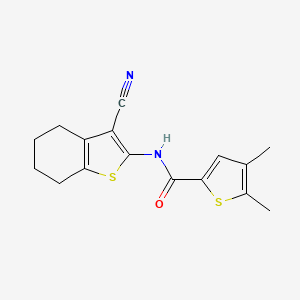 molecular formula C16H16N2OS2 B10936827 N-(3-cyano-4,5,6,7-tetrahydro-1-benzothiophen-2-yl)-4,5-dimethylthiophene-2-carboxamide 