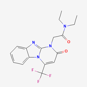 molecular formula C17H17F3N4O2 B10936829 N,N-diethyl-2-[2-oxo-4-(trifluoromethyl)pyrimido[1,2-a]benzimidazol-1(2H)-yl]acetamide 