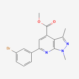 methyl 6-(3-bromophenyl)-1,3-dimethyl-1H-pyrazolo[3,4-b]pyridine-4-carboxylate