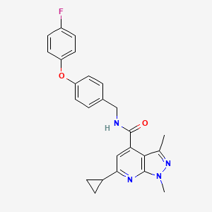 6-cyclopropyl-N-[4-(4-fluorophenoxy)benzyl]-1,3-dimethyl-1H-pyrazolo[3,4-b]pyridine-4-carboxamide