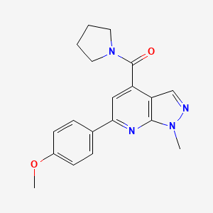 [6-(4-methoxyphenyl)-1-methyl-1H-pyrazolo[3,4-b]pyridin-4-yl](pyrrolidin-1-yl)methanone