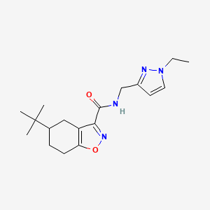 5-tert-butyl-N-[(1-ethyl-1H-pyrazol-3-yl)methyl]-4,5,6,7-tetrahydro-1,2-benzoxazole-3-carboxamide