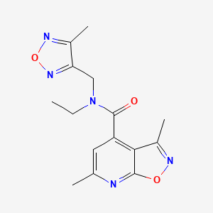 N-ethyl-3,6-dimethyl-N-[(4-methyl-1,2,5-oxadiazol-3-yl)methyl][1,2]oxazolo[5,4-b]pyridine-4-carboxamide