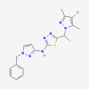 N-(1-benzyl-1H-pyrazol-3-yl)-5-[1-(4-chloro-3,5-dimethyl-1H-pyrazol-1-yl)ethyl]-1,3,4-thiadiazol-2-amine