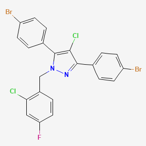 3,5-bis(4-bromophenyl)-4-chloro-1-(2-chloro-4-fluorobenzyl)-1H-pyrazole