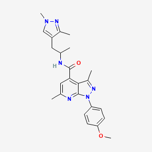 N-[1-(1,3-dimethyl-1H-pyrazol-4-yl)propan-2-yl]-1-(4-methoxyphenyl)-3,6-dimethyl-1H-pyrazolo[3,4-b]pyridine-4-carboxamide