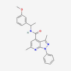 N-[1-(3-methoxyphenyl)ethyl]-3,6-dimethyl-1-phenyl-1H-pyrazolo[3,4-b]pyridine-4-carboxamide