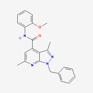 1-benzyl-N-(2-methoxyphenyl)-3,6-dimethyl-1H-pyrazolo[3,4-b]pyridine-4-carboxamide