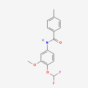 N-[4-(difluoromethoxy)-3-methoxyphenyl]-4-methylbenzamide