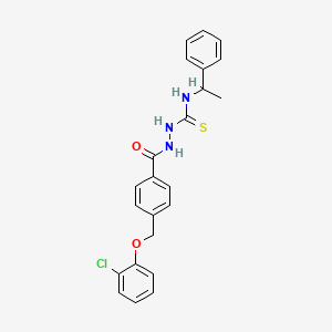 2-({4-[(2-chlorophenoxy)methyl]phenyl}carbonyl)-N-(1-phenylethyl)hydrazinecarbothioamide