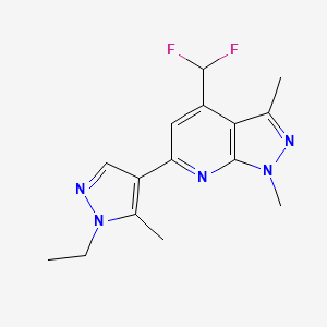 4-(difluoromethyl)-6-(1-ethyl-5-methyl-1H-pyrazol-4-yl)-1,3-dimethyl-1H-pyrazolo[3,4-b]pyridine