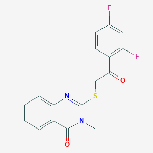 2-{[2-(2,4-difluorophenyl)-2-oxoethyl]sulfanyl}-3-methylquinazolin-4(3H)-one