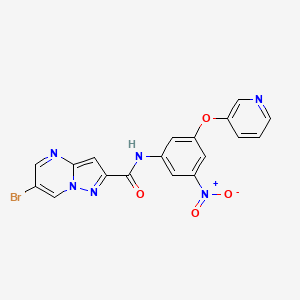 6-bromo-N-[3-nitro-5-(pyridin-3-yloxy)phenyl]pyrazolo[1,5-a]pyrimidine-2-carboxamide