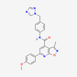 6-(4-methoxyphenyl)-3-methyl-N-[4-(1H-1,2,4-triazol-1-ylmethyl)phenyl][1,2]oxazolo[5,4-b]pyridine-4-carboxamide