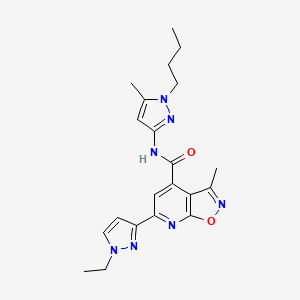 N-(1-butyl-5-methyl-1H-pyrazol-3-yl)-6-(1-ethyl-1H-pyrazol-3-yl)-3-methyl[1,2]oxazolo[5,4-b]pyridine-4-carboxamide