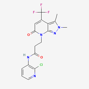 N-(2-chloropyridin-3-yl)-3-[2,3-dimethyl-6-oxo-4-(trifluoromethyl)-2,6-dihydro-7H-pyrazolo[3,4-b]pyridin-7-yl]propanamide