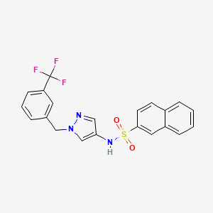 N-{1-[3-(trifluoromethyl)benzyl]-1H-pyrazol-4-yl}naphthalene-2-sulfonamide