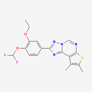 2-[4-(Difluoromethoxy)-3-ethoxyphenyl]-8,9-dimethylthieno[3,2-e][1,2,4]triazolo[1,5-c]pyrimidine