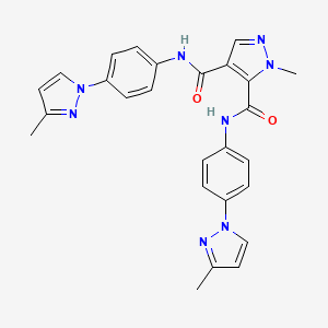 1-methyl-N,N'-bis[4-(3-methyl-1H-pyrazol-1-yl)phenyl]-1H-pyrazole-4,5-dicarboxamide