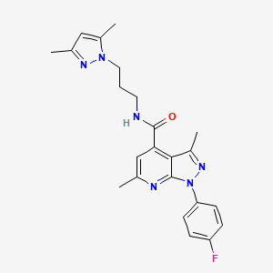 N-[3-(3,5-dimethyl-1H-pyrazol-1-yl)propyl]-1-(4-fluorophenyl)-3,6-dimethyl-1H-pyrazolo[3,4-b]pyridine-4-carboxamide