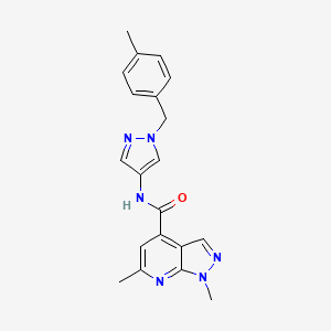 1,6-dimethyl-N-[1-(4-methylbenzyl)-1H-pyrazol-4-yl]-1H-pyrazolo[3,4-b]pyridine-4-carboxamide