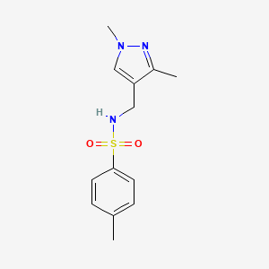 molecular formula C13H17N3O2S B10937273 N-[(1,3-dimethyl-1H-pyrazol-4-yl)methyl]-4-methylbenzenesulfonamide 