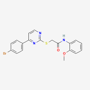 2-{[4-(4-bromophenyl)pyrimidin-2-yl]sulfanyl}-N-(2-methoxyphenyl)acetamide