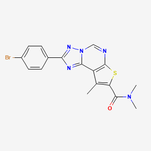 2-(4-bromophenyl)-N,N,9-trimethylthieno[3,2-e][1,2,4]triazolo[1,5-c]pyrimidine-8-carboxamide