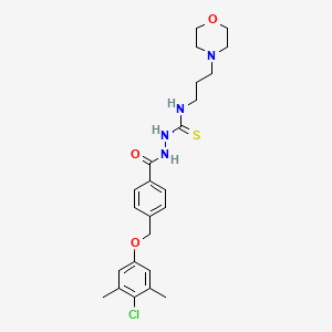 2-({4-[(4-chloro-3,5-dimethylphenoxy)methyl]phenyl}carbonyl)-N-[3-(morpholin-4-yl)propyl]hydrazinecarbothioamide