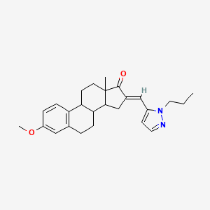 molecular formula C26H32N2O2 B10937326 (16E)-3-methoxy-16-[(1-propyl-1H-pyrazol-5-yl)methylidene]estra-1(10),2,4-trien-17-one 