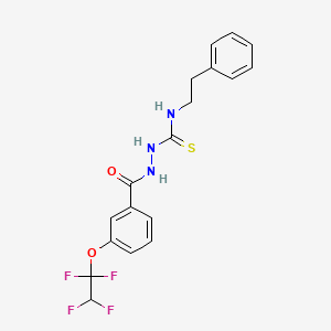 N-(2-phenylethyl)-2-{[3-(1,1,2,2-tetrafluoroethoxy)phenyl]carbonyl}hydrazinecarbothioamide