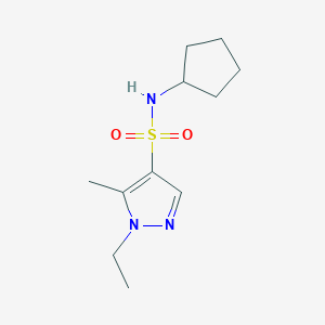 N-cyclopentyl-1-ethyl-5-methyl-1H-pyrazole-4-sulfonamide