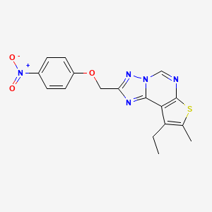 (9-Ethyl-8-methylthieno[3,2-E][1,2,4]triazolo[1,5-C]pyrimidin-2-YL)methyl (4-nitrophenyl) ether