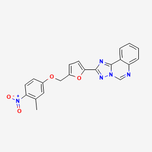 molecular formula C21H15N5O4 B10937351 2-{5-[(3-Methyl-4-nitrophenoxy)methyl]furan-2-yl}[1,2,4]triazolo[1,5-c]quinazoline 