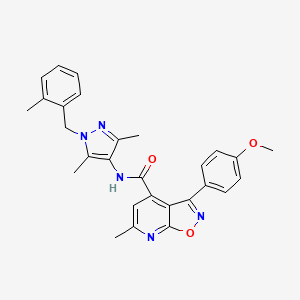 N-[3,5-dimethyl-1-(2-methylbenzyl)-1H-pyrazol-4-yl]-3-(4-methoxyphenyl)-6-methyl[1,2]oxazolo[5,4-b]pyridine-4-carboxamide