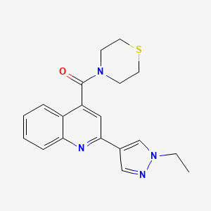 [2-(1-ethyl-1H-pyrazol-4-yl)quinolin-4-yl](thiomorpholin-4-yl)methanone