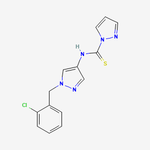 N-[1-(2-chlorobenzyl)-1H-pyrazol-4-yl]-1H-pyrazole-1-carbothioamide