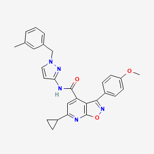 6-cyclopropyl-3-(4-methoxyphenyl)-N-[1-(3-methylbenzyl)-1H-pyrazol-3-yl][1,2]oxazolo[5,4-b]pyridine-4-carboxamide