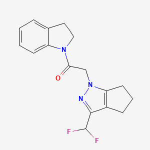 2-[3-(difluoromethyl)-5,6-dihydrocyclopenta[c]pyrazol-1(4H)-yl]-1-(2,3-dihydro-1H-indol-1-yl)ethanone