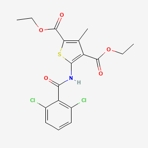 Diethyl 5-{[(2,6-dichlorophenyl)carbonyl]amino}-3-methylthiophene-2,4-dicarboxylate