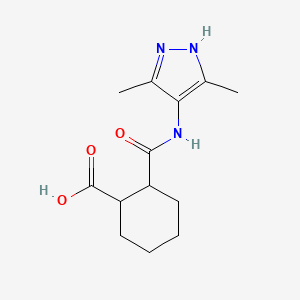 2-[(3,5-dimethyl-1H-pyrazol-4-yl)carbamoyl]cyclohexanecarboxylic acid