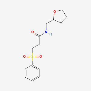 3-(phenylsulfonyl)-N-(tetrahydrofuran-2-ylmethyl)propanamide