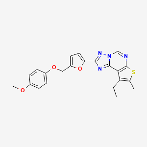 9-Ethyl-2-{5-[(4-methoxyphenoxy)methyl]furan-2-yl}-8-methylthieno[3,2-e][1,2,4]triazolo[1,5-c]pyrimidine