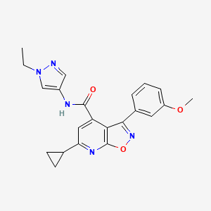 6-cyclopropyl-N-(1-ethyl-1H-pyrazol-4-yl)-3-(3-methoxyphenyl)[1,2]oxazolo[5,4-b]pyridine-4-carboxamide