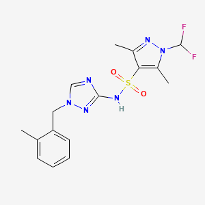 1-(difluoromethyl)-3,5-dimethyl-N-[1-(2-methylbenzyl)-1H-1,2,4-triazol-3-yl]-1H-pyrazole-4-sulfonamide